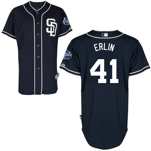Robbie Erlin #41 MLB Jersey-San Diego Padres Men's Authentic Alternate 1 Cool Base Baseball Jersey